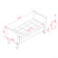 Banc de lit 51,5 po avec rangement en velours bleu marine-1614694732