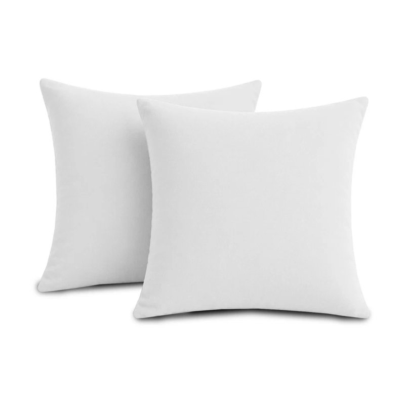 Classic Microfiber Cushion Cover Fade Resistant for Sofa and Bed, WHITE