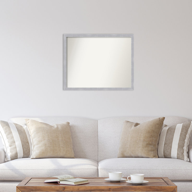 Grace Narrow Non-Beveled Wall Mirror, H 24 po x l 30 po, Nickel brossé