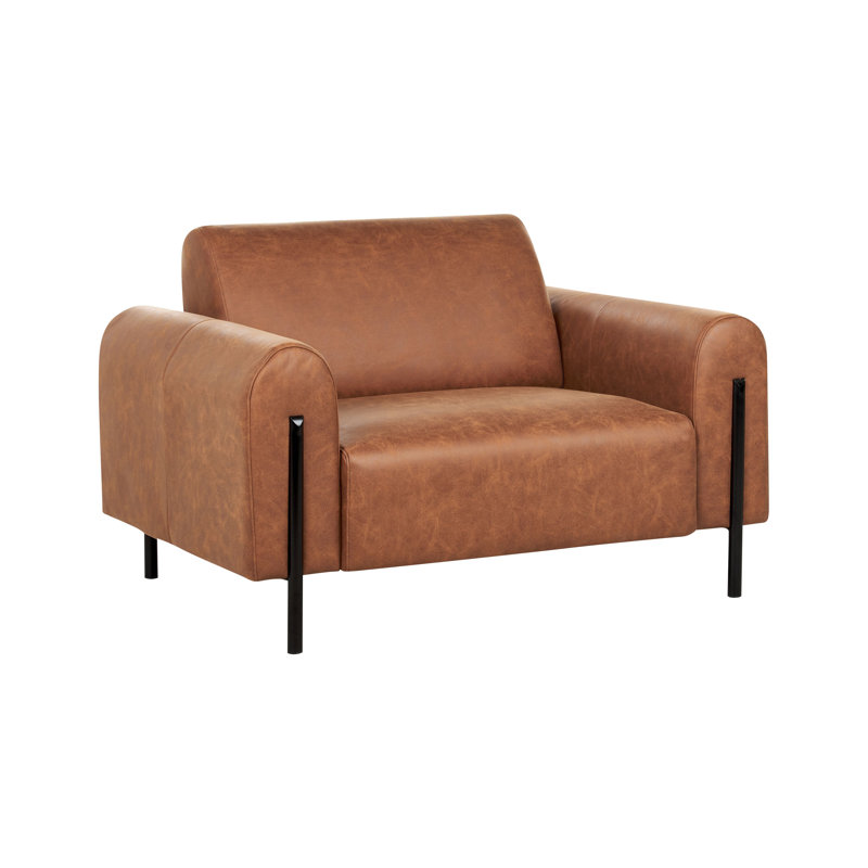 Darletta Upholstered Armchair, Golden Brown Fabric