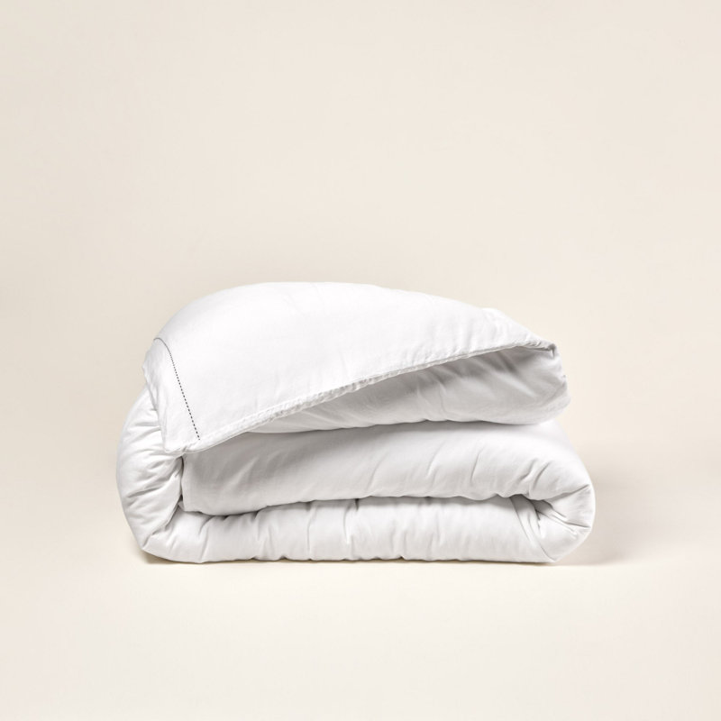 No Pattern Duvet Cover, White/Grey, Emperor