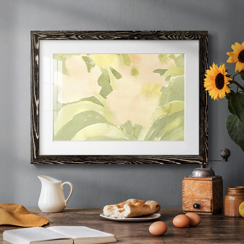 " Verdant Floral Abstract II ", H 28 po x l 42 po x P 1,5 po, Noir