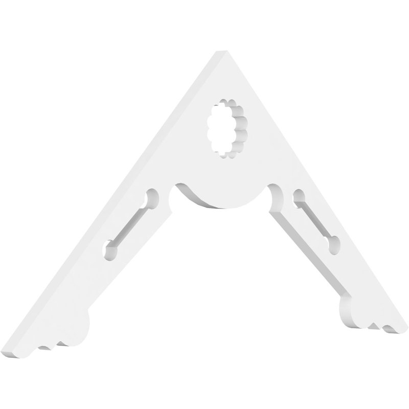 Pignon en PVC de qualité architecturale Cena, H 18 po x l 36 po x P 1 po, 12 / 12