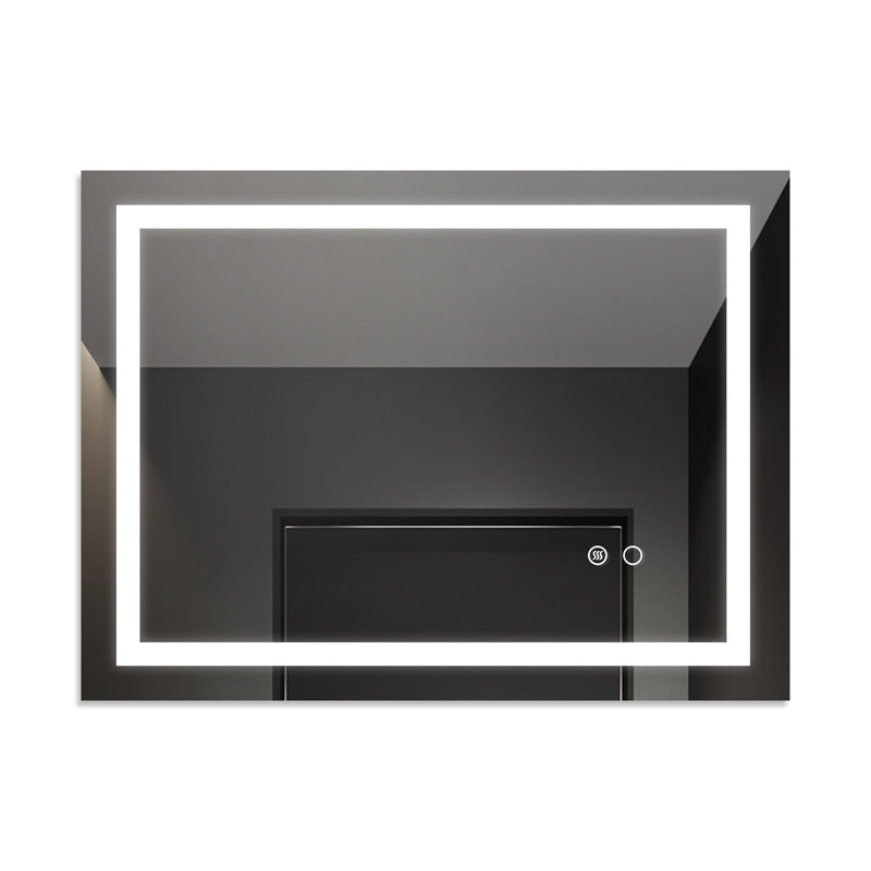 Miroir de salle de bain mural anti-buée à DEL, 32 po x 24 po