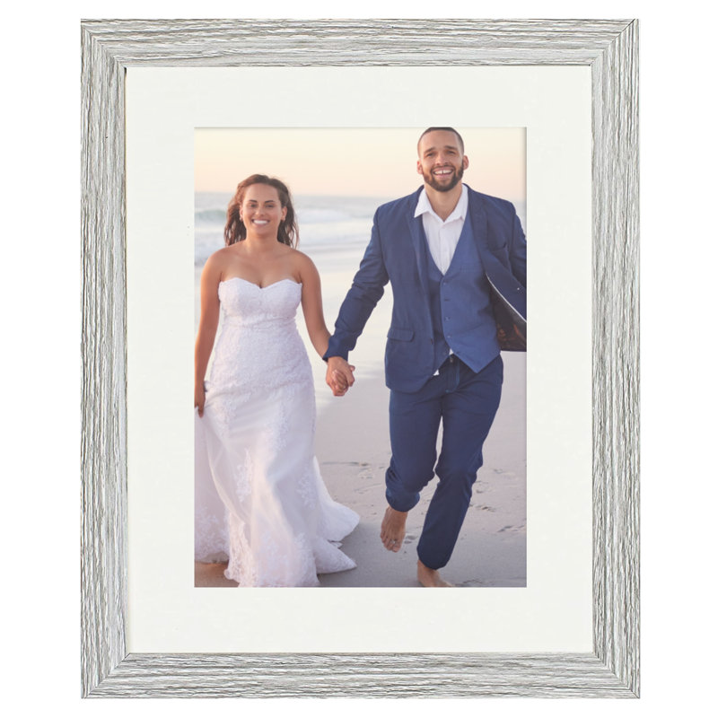Picture Frame with Mat, Grey