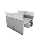 Cubicle Wall Panel Extender with Standard Brackets