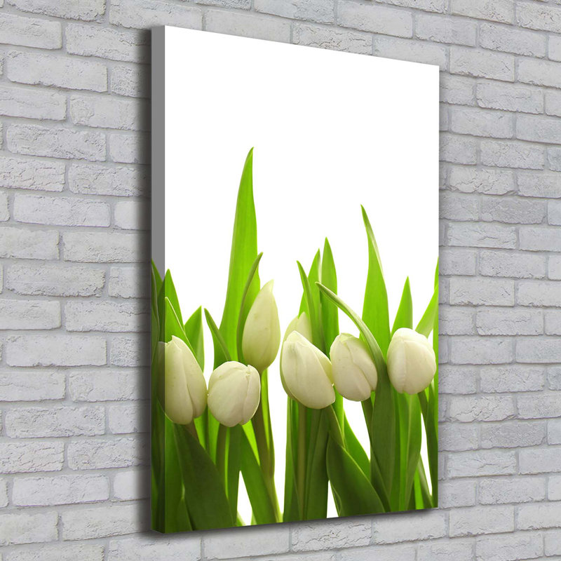 White Tulips - Wrapped Canvas Print