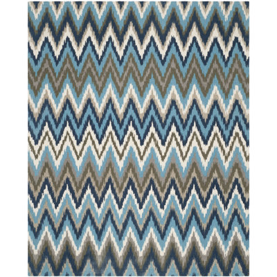 Sonny Cedar Brook Hand Loomed Cotton Chevron Rug