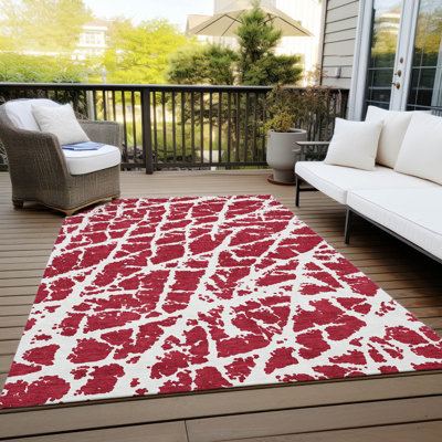 Kyrie Washable Abstract Indoor / Outdoor Rug