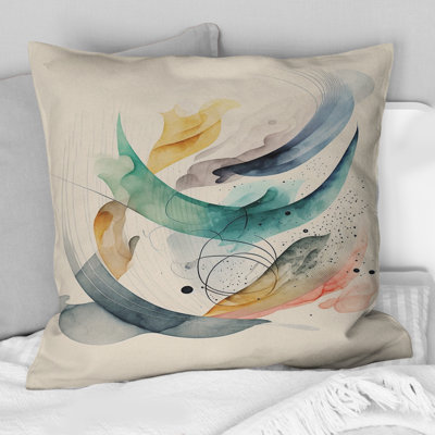 Soft Minimalist Abstract - Abstract Minimalism Printed Throw Pillow