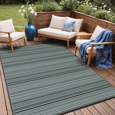 Striped Recycled P.E.T Area Rug
