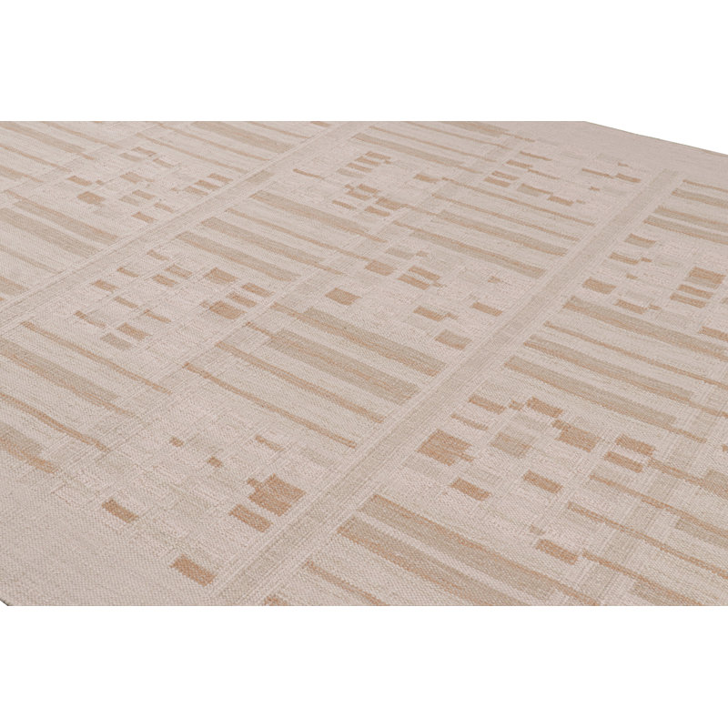 Rug & Kilim’S Scandinavian Style Rug In Beige-Brown And Cream Geometric Patterns