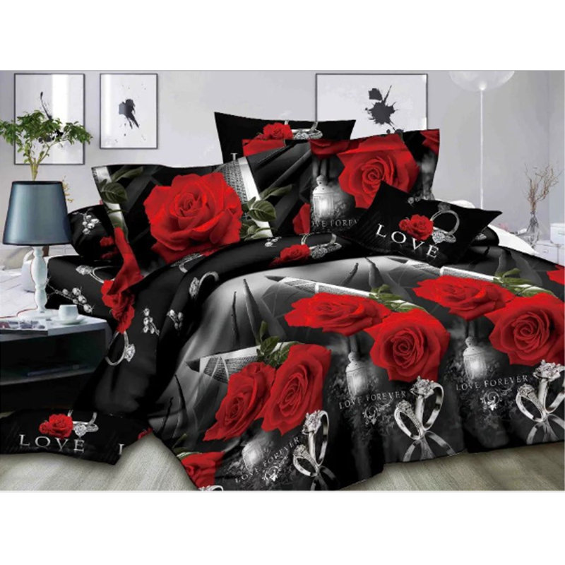 Microfiber Floral Sheet Set
