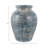 Stylish Flower Terracotta Vase With Weathered Finish - Classic Form Perfect For Dining Room - Tall Table Vase For Home Decor - Blue