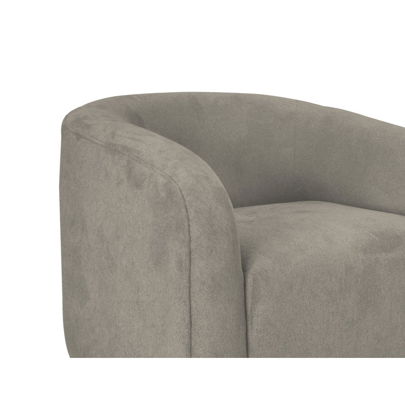 Bedfordshire Wooden Frame & Base, Sofa, Almond Gray Polyester, 33.5" H x 65.5" W x 30.25" D