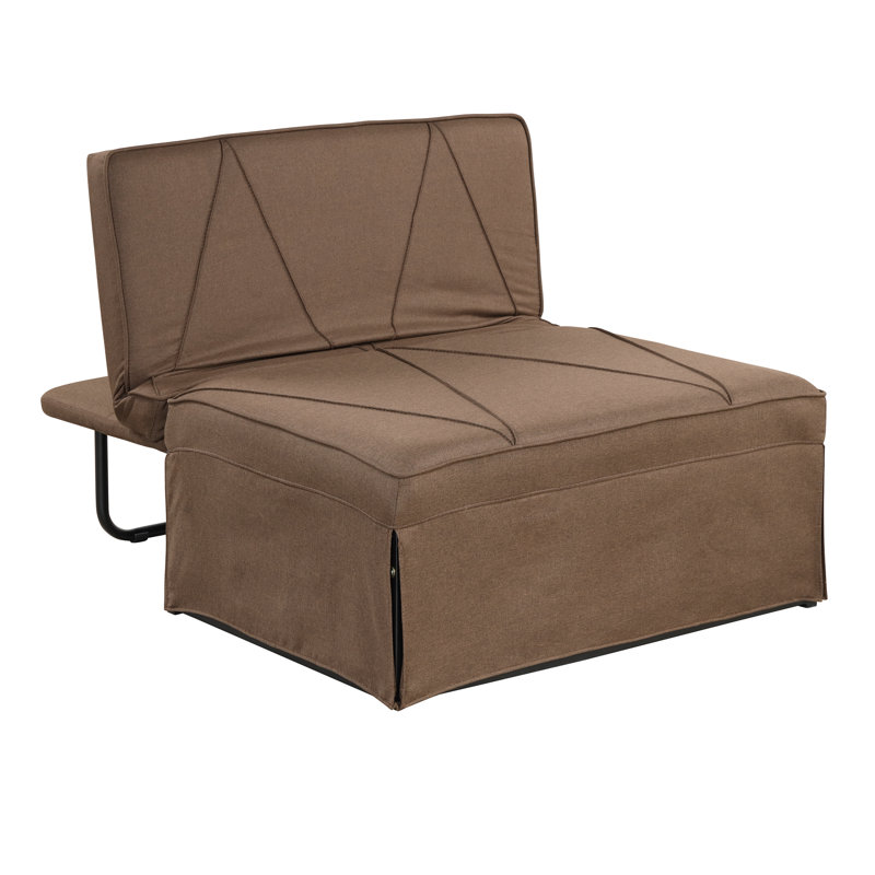 Upholstered Chaise Lounge, Brown