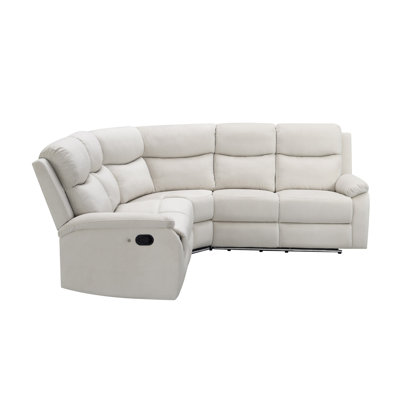 Fauteuil inclinable et oscillant manuel en velours de 82,6 po de largeur Whittbury