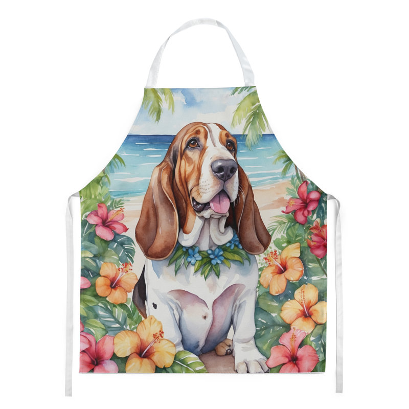 Tablier Basset Hound Luau