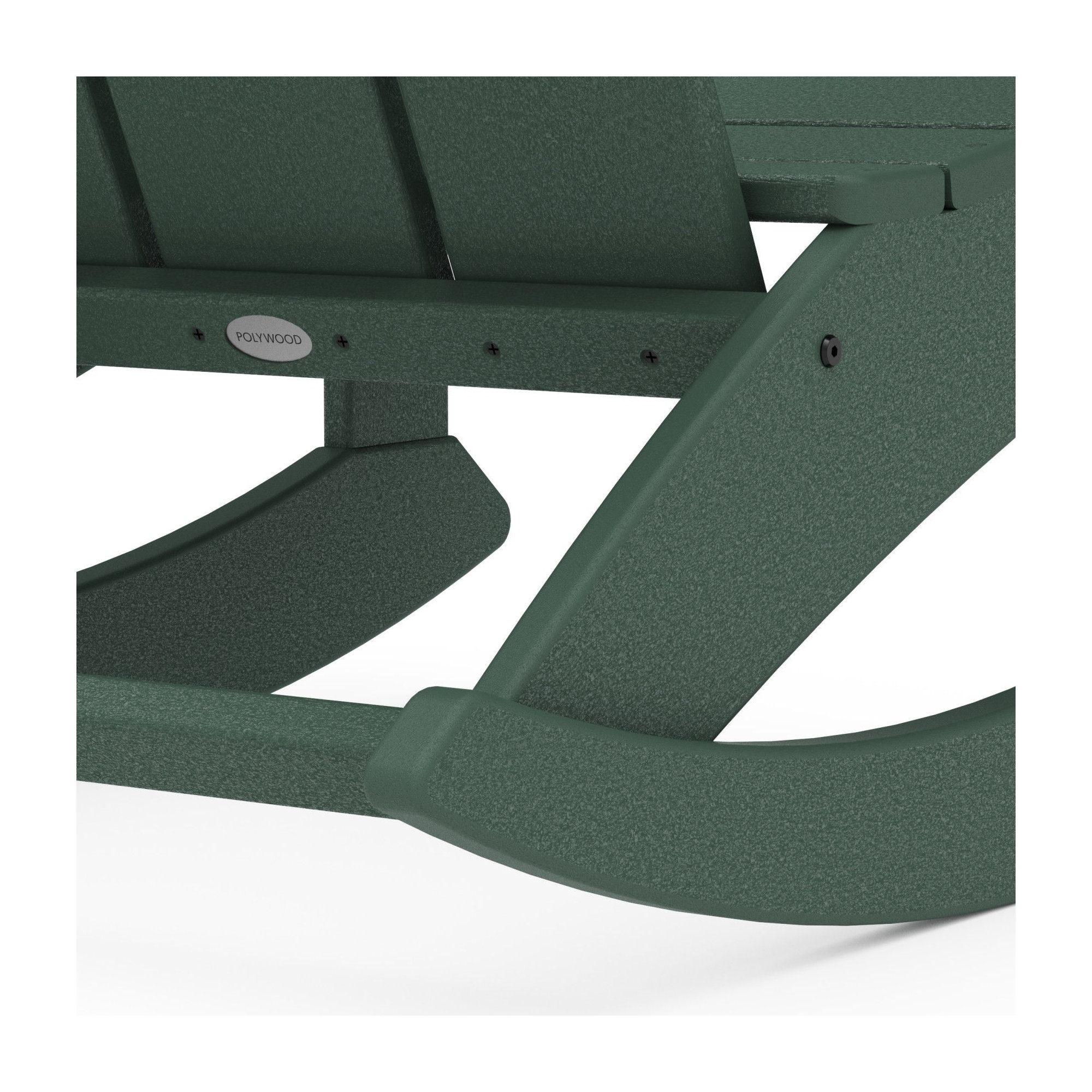 POLYWOOD Modern Adirondack Rocking Chair, Green