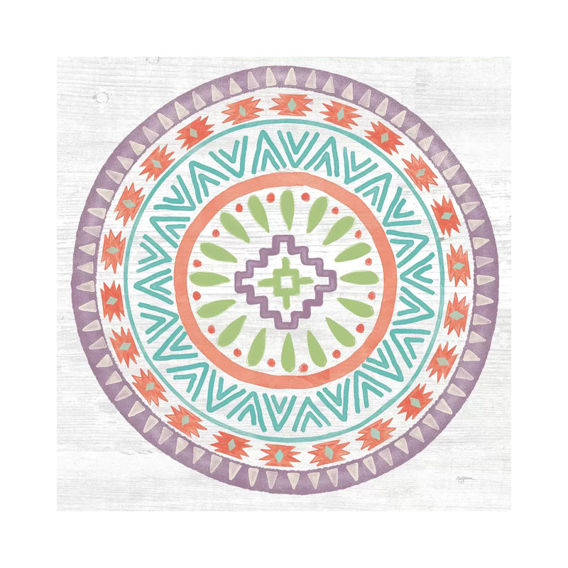 Lovely Llamas Mandala II by Mary Urban - Wrapped Canvas Painting, 45.72 cm H x 45.72 cm W