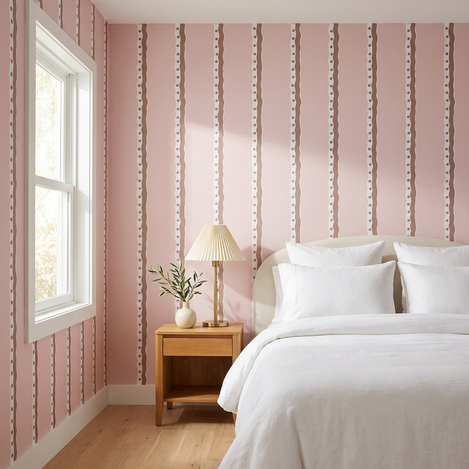 Rousseau Wallpaper Roll, Cocoa/Blush