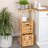 DarcyBamboo 3-Tier Slatted Shelf with Crates, Natural