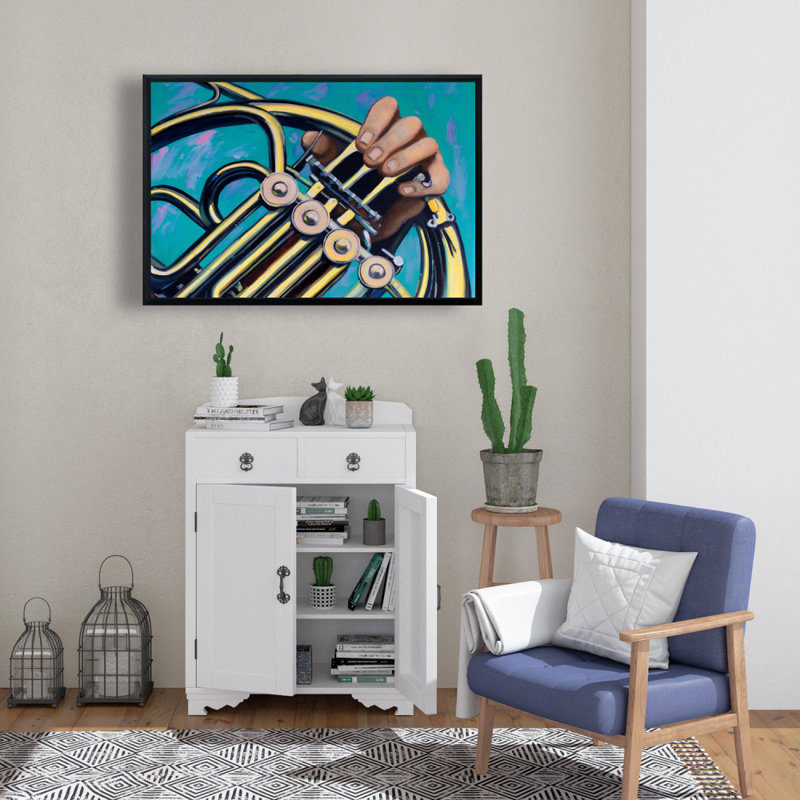 «Musician With French Horn» sur toile
