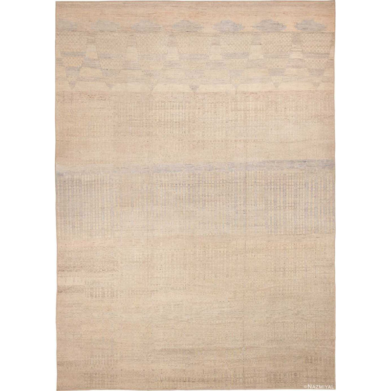 Tapis marocain surdimensionné crème moderne