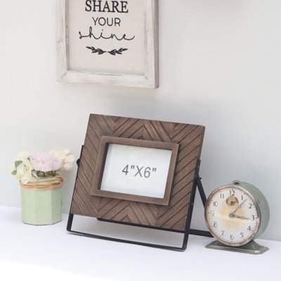 Cadre photo simple 4 "x 6" brun foncé Dempsy