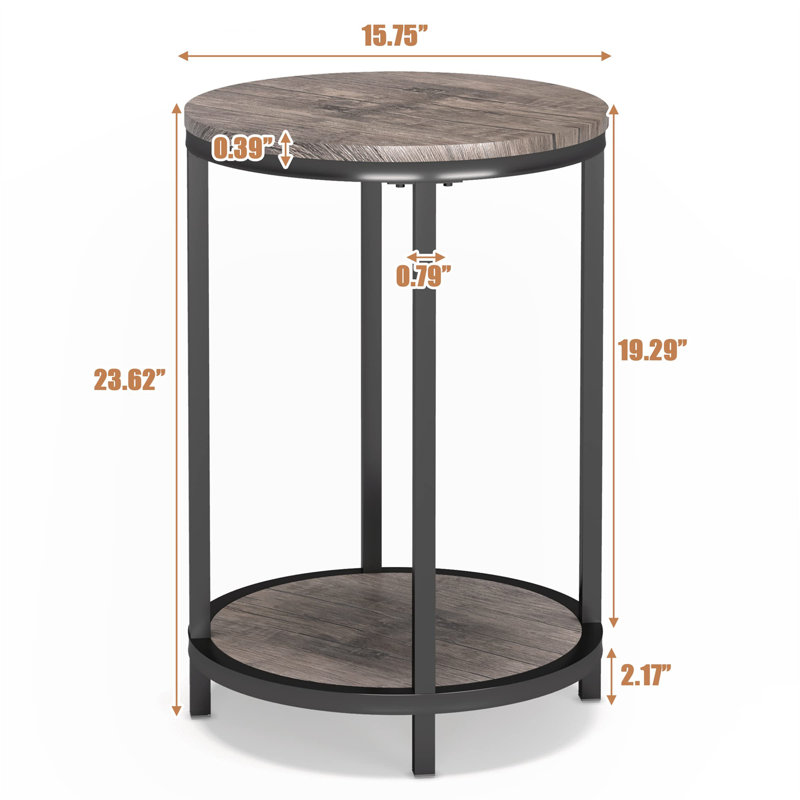 Table de bout avec rangement Avannah