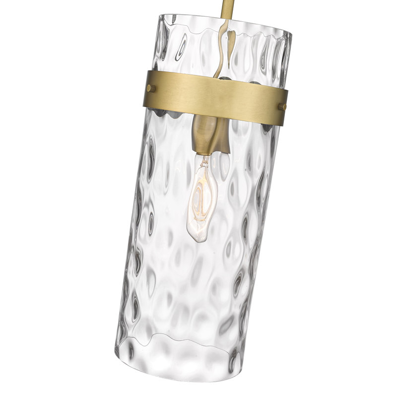Luminaire suspendu 1 lumière Aultman, Laiton frotté