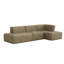 Ensemble de conversation modulaire rembourré en velours côtelé avec repose-pieds Berlare 4 pièces Berlare - entièrement comprimé, aucun assemblage requis-112377129