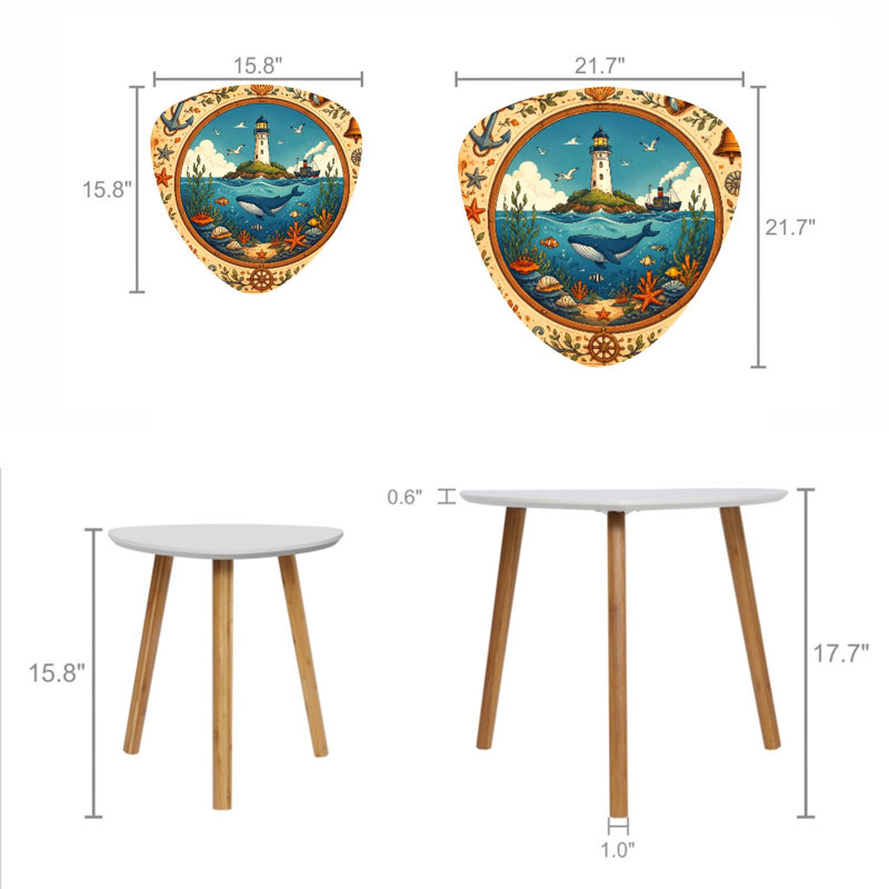 Ensemble de 2 tables basses gigognes Triangle