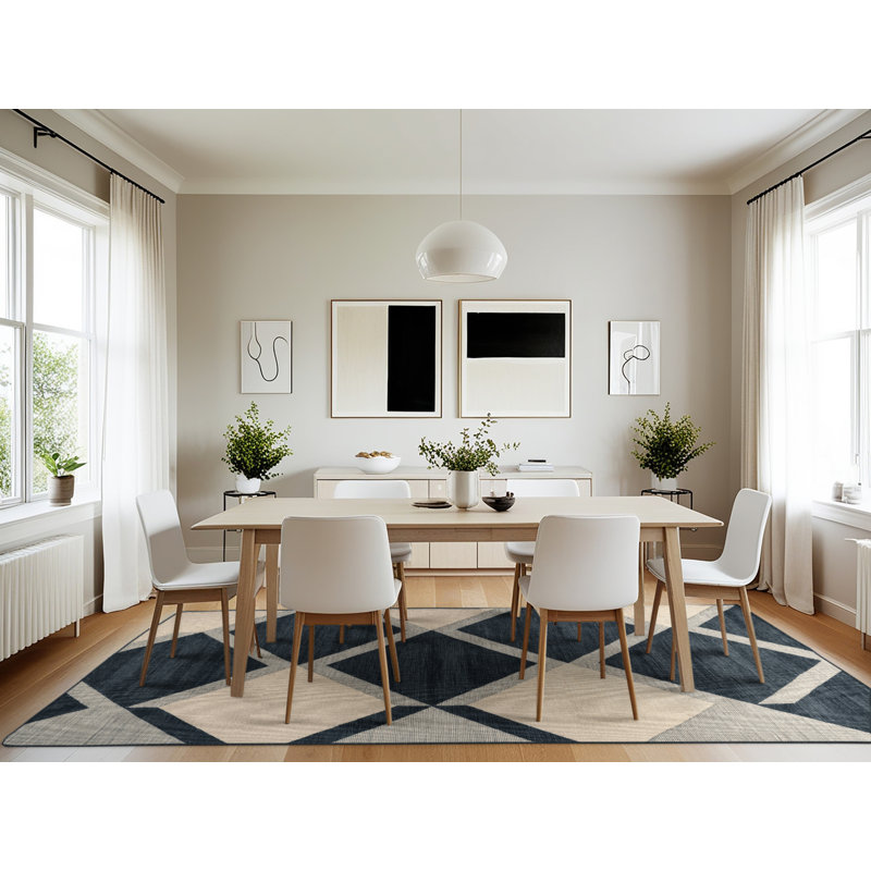 Machine Washable Checkered Grey Area Rug