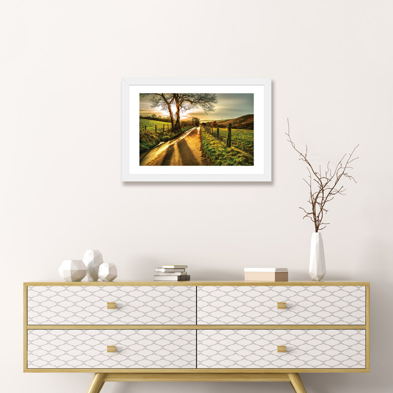 Homeward Bound par Mark Gemmell - impression, H 16 po x l 24 po x P 1 po, Papier beaux-arts encadré blanc, Blanc mat