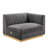 Modway Sanguine Channel Tufted Performance Velvet 3-Seat Modular Sectional Sofa-112923872