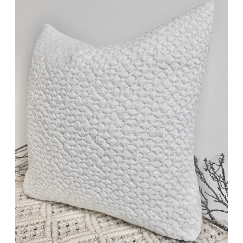 Abstract White Square Cushion Cover