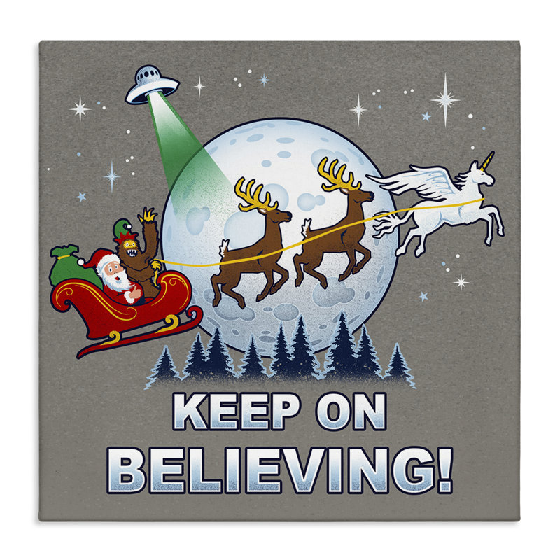 «Keep on Believing Holiday» par Jedco Brands, Inc., H 17 po x l 17 po