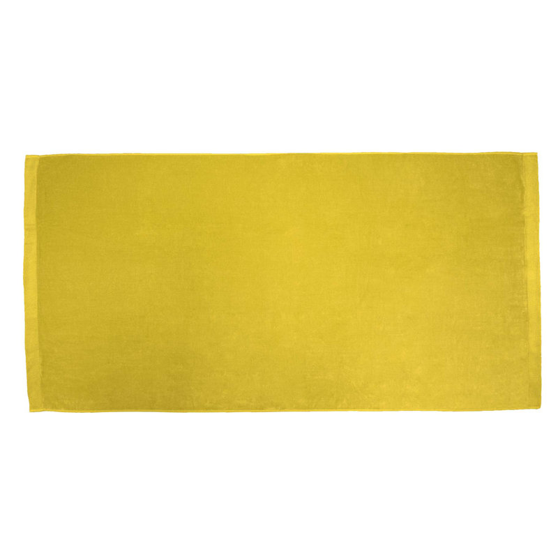 Monthamre 100% Cotton Midweight Beach Towel, Yellow