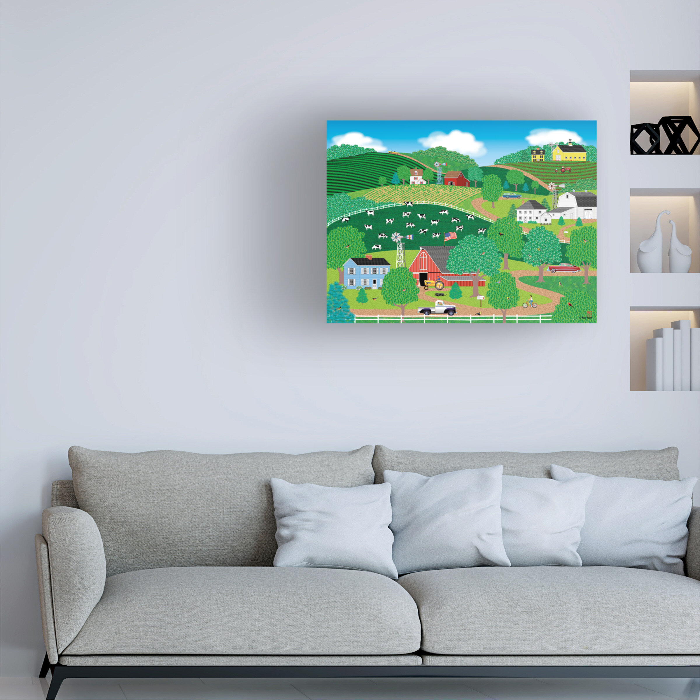 Rosalind Wheeler Farms of Windy Hills by Mark Frost - Wrapped Canvas ...