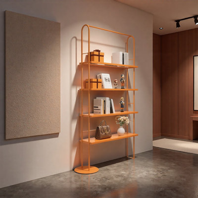 Modern Orange Metal Display Shelf