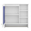 Armoire à miroir murale avec tablettes et porte-serviettes-1023533208