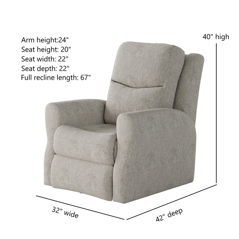 Fauteuil inclinable Fame, Polyester beige, Power/Rocker