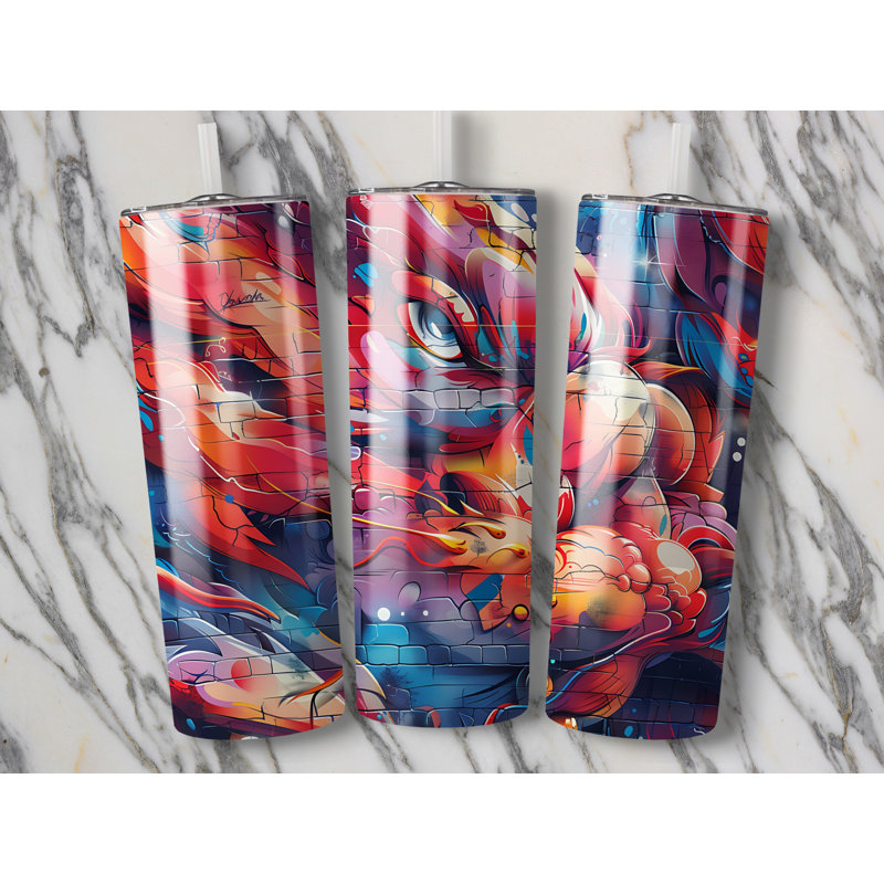 Choose Handmade Tumblers 591ml Vacuum Insulated Stainless Steel (18/8) Travel Tumbler with Straw
