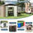 8Ft X 6Ft Metal Garden Shed With Apex Roof For Outdoor Storage, Galvanized, , , Storage Various Tools, Easy Assembly Routine