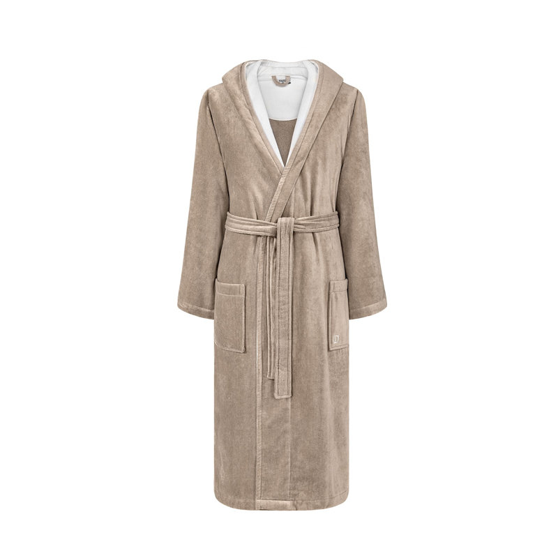 Peignoir en velours 100% coton Art Line, Brun, L