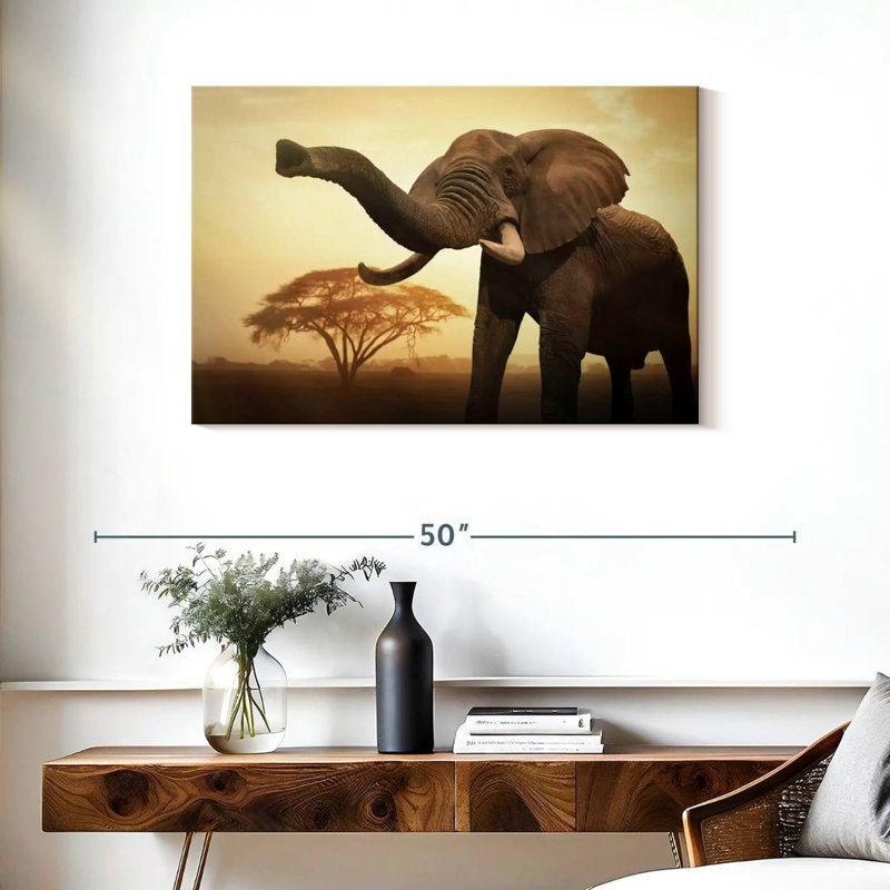 Éléphant d'Afrique Brampt, H 24 po x l 36 po