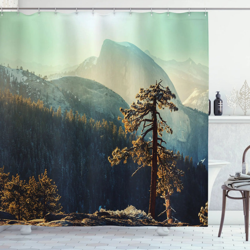 Ensemble de rideau de douche et crochets Yosemite, H 70 po x l 69 po