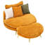 Élégant 65 po avec velours côtelé - jaune, 2 sièges, pour salon, bureau, appartement jaune, sièges de bureau spacieux et 3 coussins-528896066-528896067