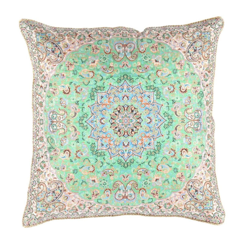 L Blue Diamond  Silk Termeh 16'', Spring Green/Apple Oriental